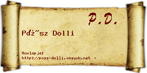 Pósz Dolli névjegykártya